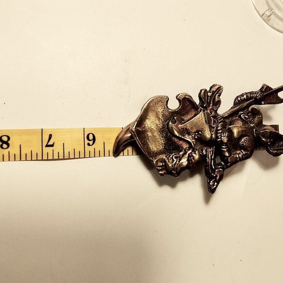 Brass Knight in Shining Armour Doorknocker 5.5" tall - Picture 4 of 7